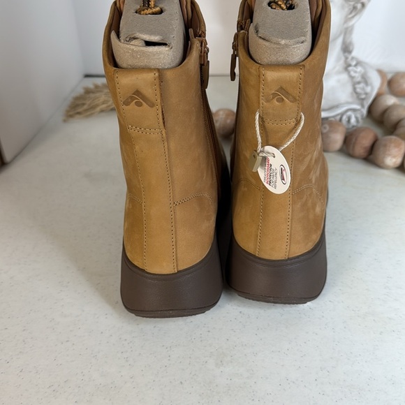 Fitflop F-MODE Nubuck Lace-Up Flatform Ankle Boots Size 7 Tan - Picture 5 of 11